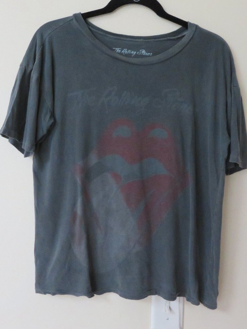 Faded Rolling Stones Graphic Tee Grey size Medium Unisex